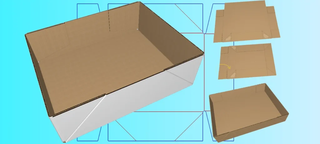 Destacada cajas de 4 puntos